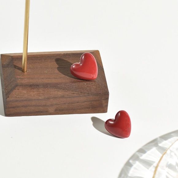 Love Actually Heart Shaped Acrylic Earrings - Picture 4 of 4